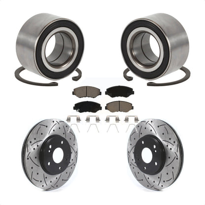 Kit de plaquettes de Rotor de frein fendues percées avec roulement de roue avant, pour Honda Accor