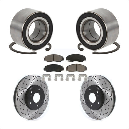 Kit de plaquettes de Rotor de frein fendues percées avec roulement de roue avant, pour Honda Accor