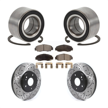 Kit de plaquettes de Rotor de frein fendues percées avec roulement de roue avant, pour Honda Accor