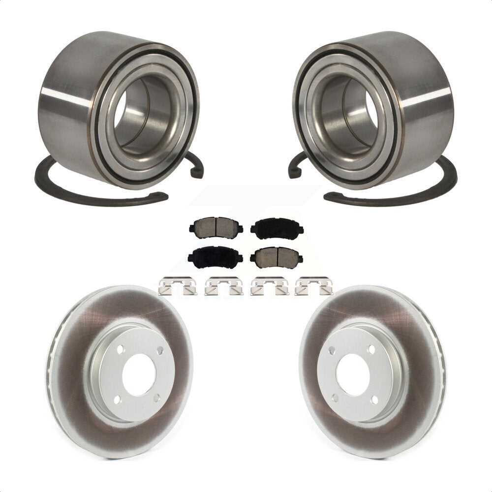 Kit de rotors et plaquettes de frein à disque enduits de roulement de roue avant pour Nissan kick Vers