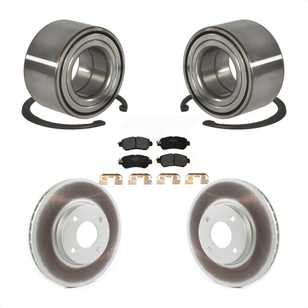 Kit de rotors et plaquettes de frein à disque enduits de roulement de roue avant pour Nissan kick Vers