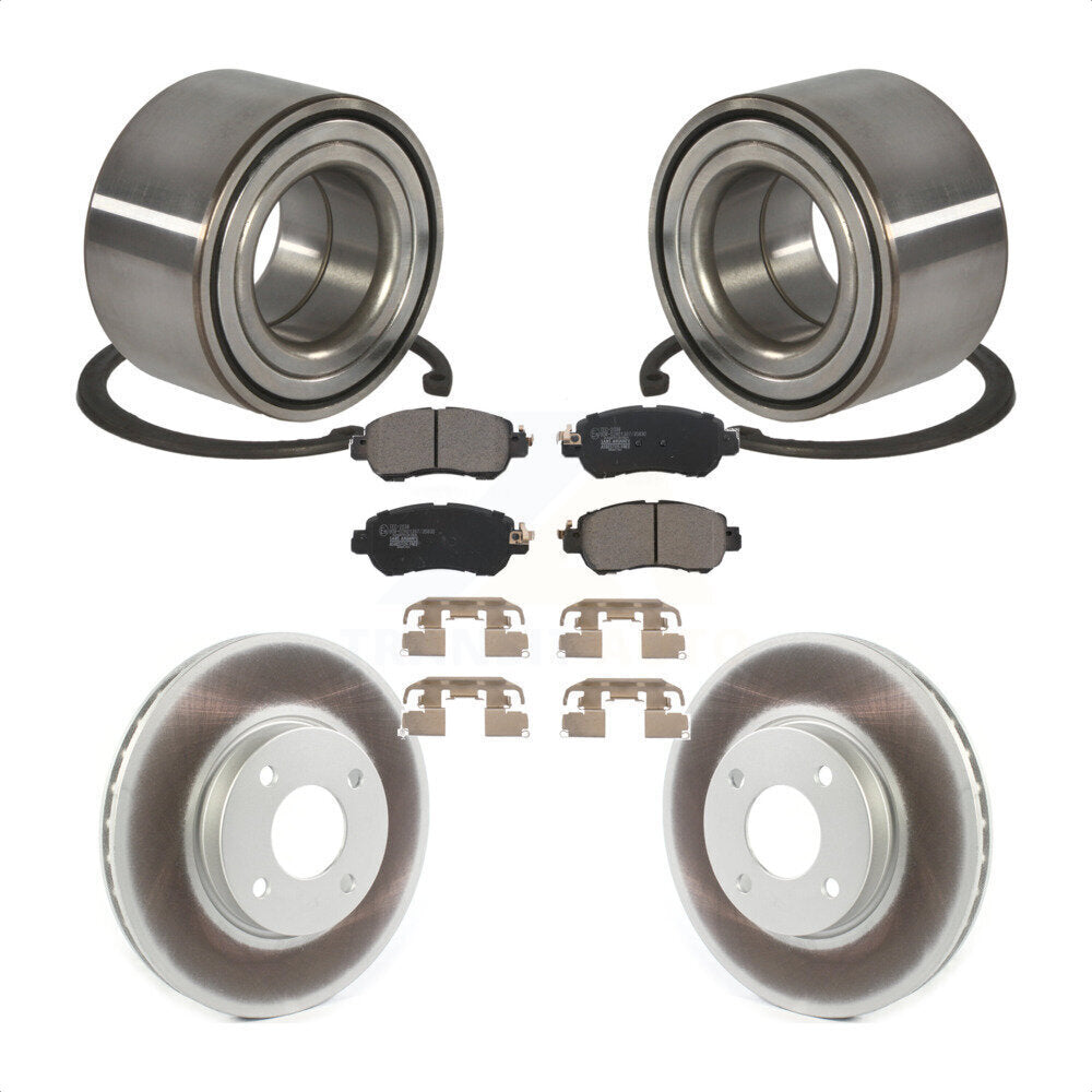 Kit de rotors et plaquettes de frein à disque enduits de roulement de roue avant pour Nissan kick Vers