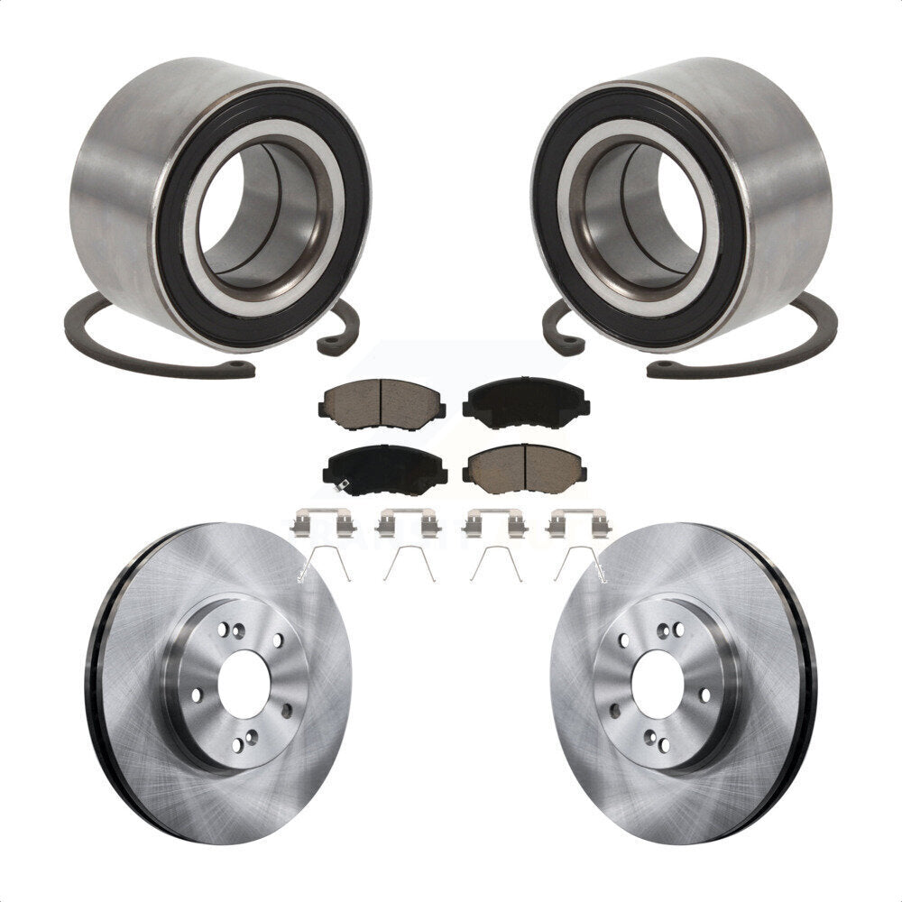 Kit de rotor et de plaquettes de frein de roulement de roue avant pour Honda Accord Hybrid 2005 avec 3.0