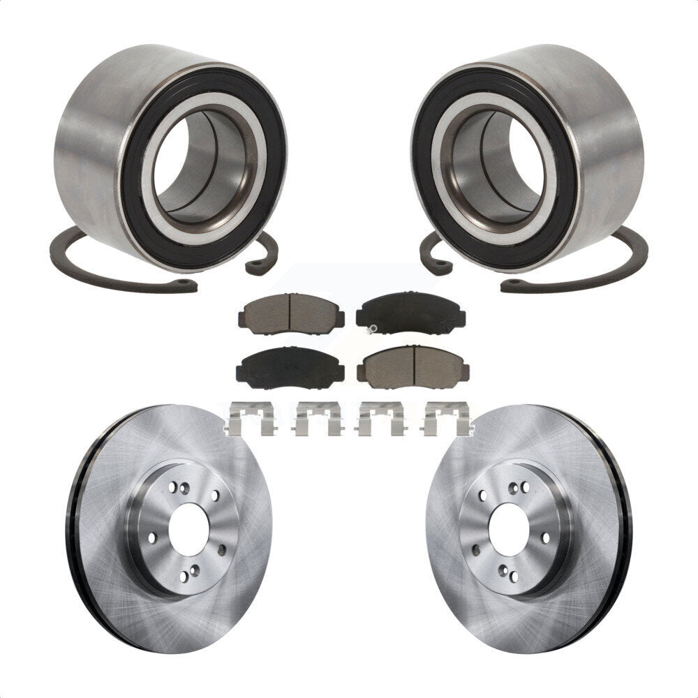 Kit de rotors de frein à disque et de plaquettes en céramique, roulement de roue avant, pour Honda Accord