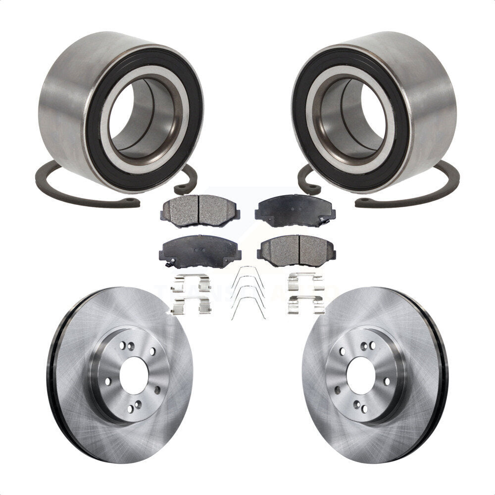 Kit de rotor et de plaquettes de frein de roulement de roue avant pour Honda Accord Hybrid 2005 avec 3.0