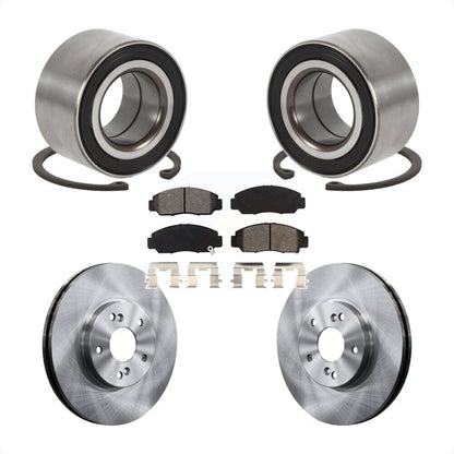 Kit de Rotor de frein à disque et de plaquettes semi-métalliques, roulement de roue avant, pour Honda Accor
