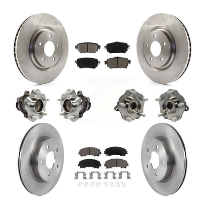 Kit de rotors et plaquettes de frein à disque, roulements de moyeu avant et arrière (10 pièces) pour Nissan Rogue