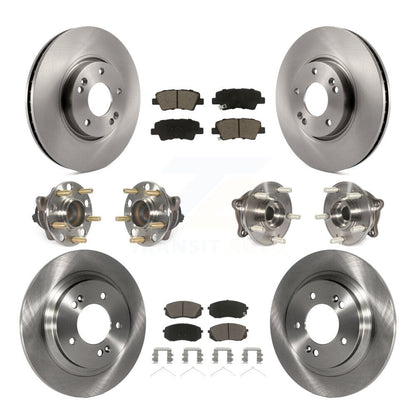 Kit de rotors et plaquettes de frein à disque, roulements de moyeu avant et arrière (10 pièces) pour Hyundai Sonat