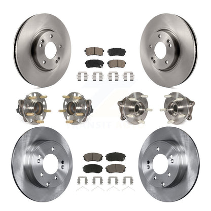 Kit de rotors et plaquettes de frein à disque, roulements de moyeu avant et arrière (10 pièces) pour Hyundai Sonat