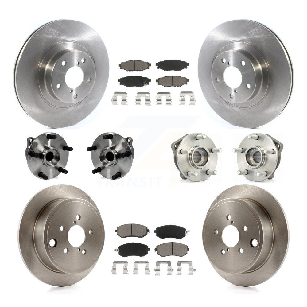 Kit de rotors et plaquettes de frein à disque, roulements de moyeu avant et arrière (10 pièces) pour Subaru Imprez