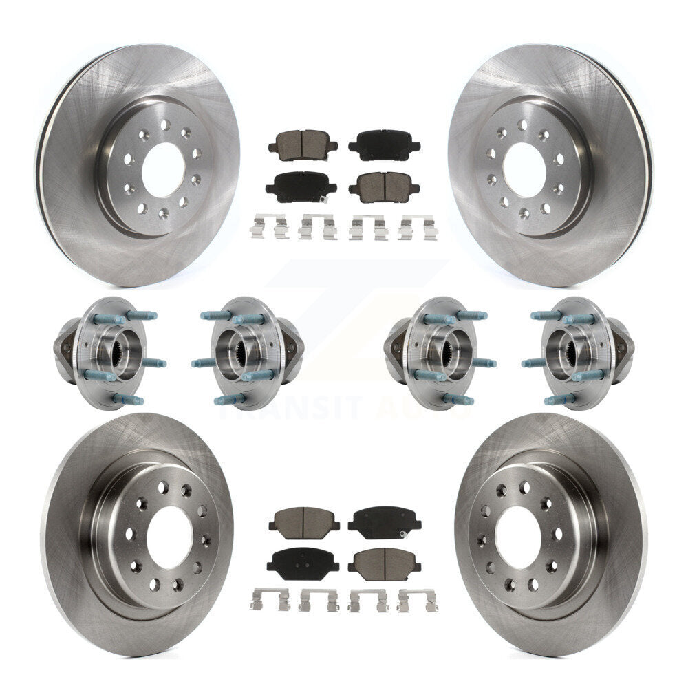 Kit de plaquettes de Rotor de frein à disque, roulement de moyeu avant et arrière (10 pièces) pour Chevrolet Equinox GM