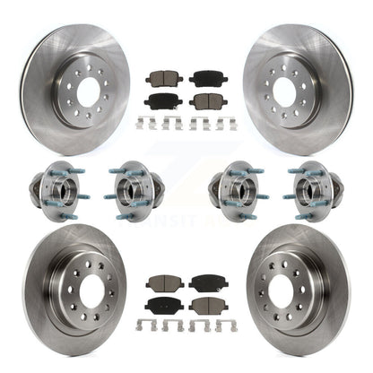 Kit de plaquettes de Rotor de frein à disque, roulement de moyeu avant et arrière (10 pièces) pour Chevrolet Equinox GM