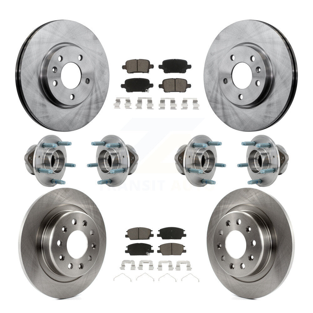 Kit de plaquettes de Rotor de frein à disque, roulement de moyeu avant et arrière (10 pièces) pour Chevrolet Equinox GM