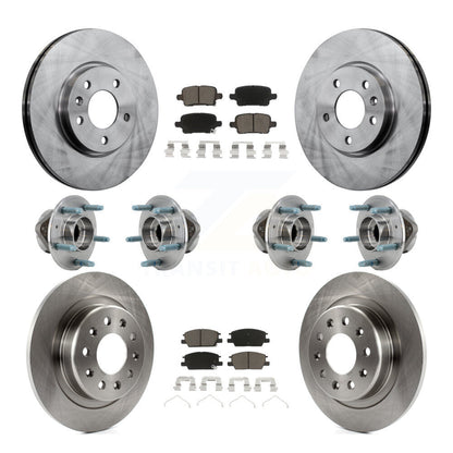 Kit de plaquettes de Rotor de frein à disque, roulement de moyeu avant et arrière (10 pièces) pour Chevrolet Equinox GM