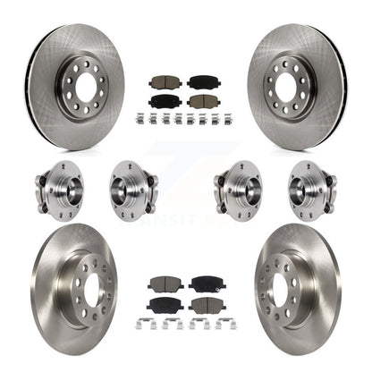 Kit de rotors et plaquettes de frein avec roulement de moyeu avant et arrière (10 pièces) pour Jeep Renegade Fiat 500
