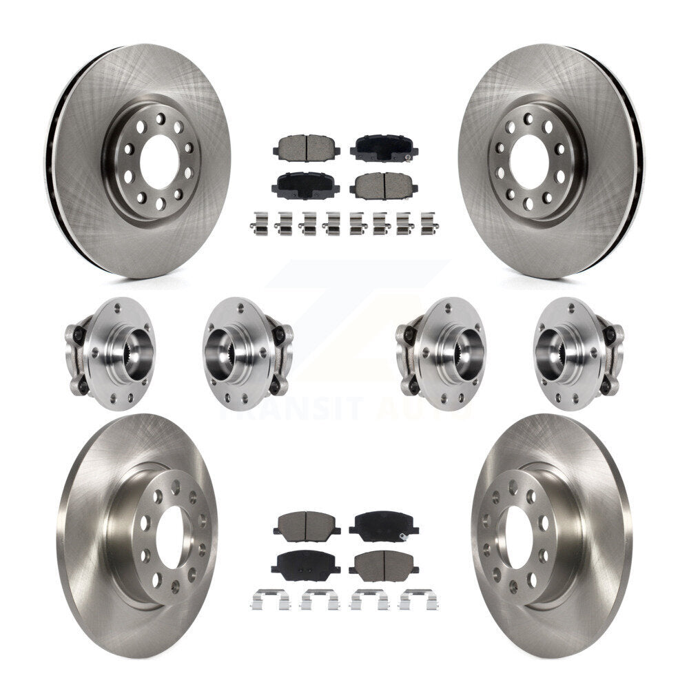 Kit de Rotor et plaquettes de frein à disque, roulement de moyeu avant et arrière (10 pièces) pour Jeep Compass AW