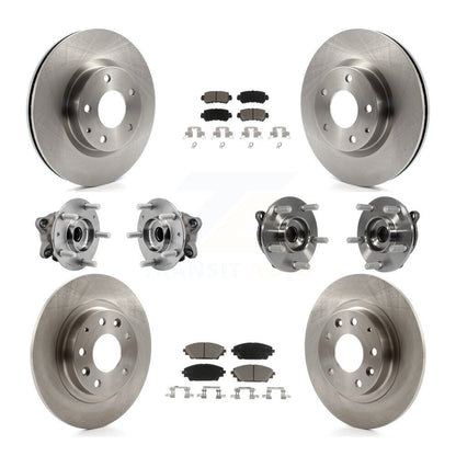 Kit de rotor et de plaquettes de frein avec roulement de moyeu avant et arrière (10 pièces) pour Mazda CX-3 AW 2016 – 2018