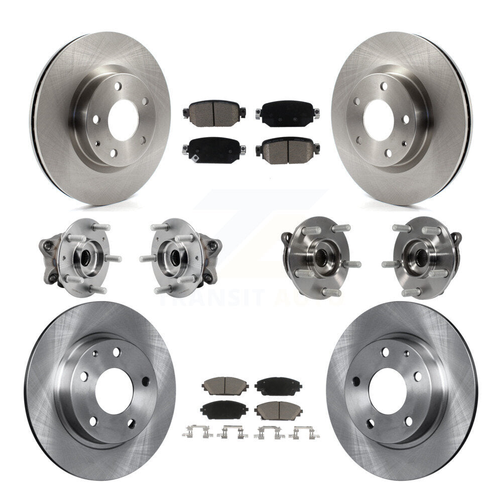 Kit de rotor et de plaquettes de frein avec roulement de moyeu avant et arrière (10 pièces) pour Mazda CX-3 AW 2019 – 2021