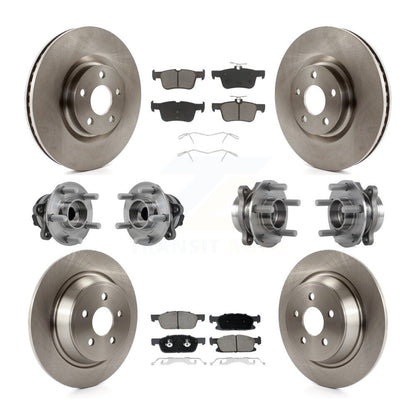 Kit de rotors et plaquettes de frein, roulement de moyeu avant et arrière (10 pièces) pour Lincoln Continental FW