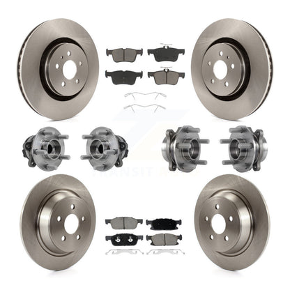 Kit de rotors et plaquettes de frein, roulement de moyeu avant et arrière (10 pièces) pour Lincoln Continental FW