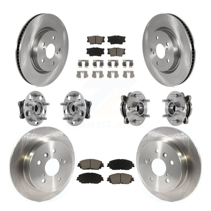 Kit de rotors et plaquettes de frein à disque, roulements de moyeu avant et arrière (10 pièces) pour Toyota Camry
