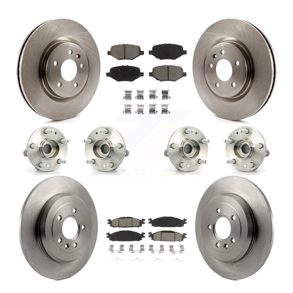 Kit de rotors et plaquettes de frein à disque, roulements de moyeu avant et arrière (10 pièces) pour Ford Explorer