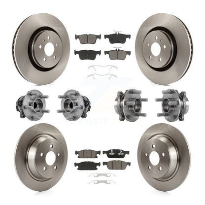 Kit de plaquettes de Rotor de frein, roulement de moyeu avant et arrière (10 pièces) pour Ford Edge Lincoln Nautilu