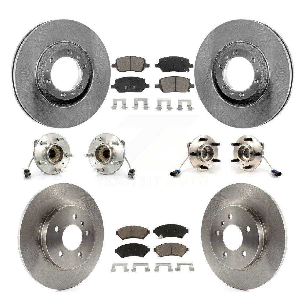 Kit de rotors et plaquettes de frein à disque, roulement de moyeu avant et arrière (10 pièces) pour Pontiac Montan