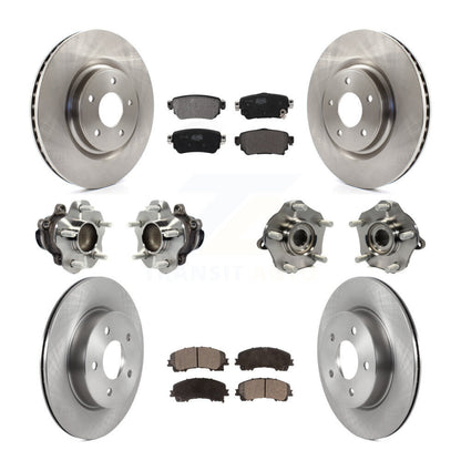 Kit de rotors et plaquettes de frein à disque, roulements de moyeu avant et arrière (10 pièces) pour Nissan Rogue