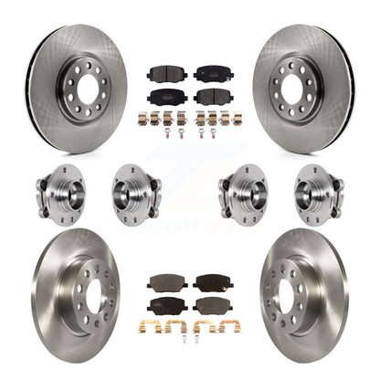 Kit de rotors et plaquettes de frein avec roulement de moyeu avant et arrière (10 pièces) pour Jeep Renegade Fiat 500