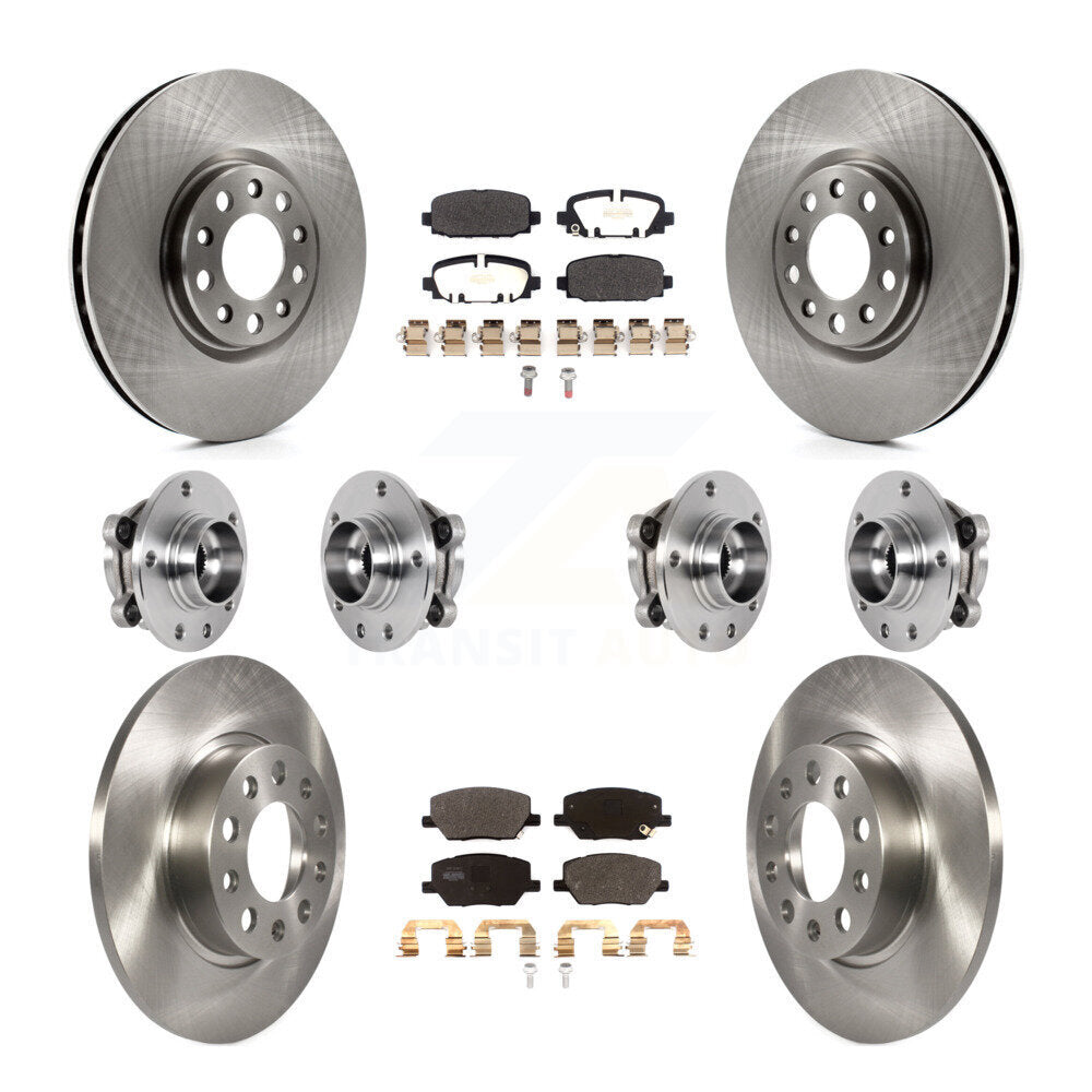 Kit de Rotor et plaquettes de frein à disque, roulement de moyeu avant et arrière (10 pièces) pour Jeep Compass AW