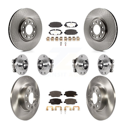 Kit de Rotor et plaquettes de frein à disque, roulement de moyeu avant et arrière (10 pièces) pour Jeep Compass AW