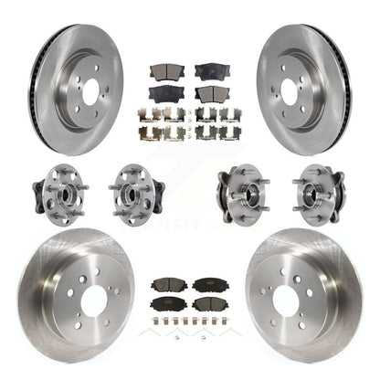 Kit de rotors et plaquettes de frein à disque, roulements de moyeu avant et arrière (10 pièces) pour Toyota Camry