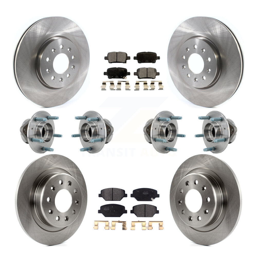 Kit de plaquettes de Rotor de frein à disque, roulement de moyeu avant et arrière (10 pièces) pour Chevrolet Equinox GM