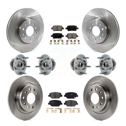 Kit de plaquettes de Rotor de frein à disque, roulement de moyeu avant et arrière (10 pièces) pour Chevrolet Equinox GM