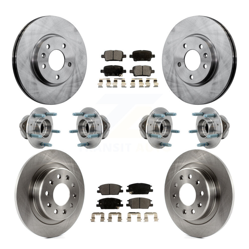 Kit de plaquettes de Rotor de frein à disque, roulement de moyeu avant et arrière (10 pièces) pour Chevrolet Equinox GM