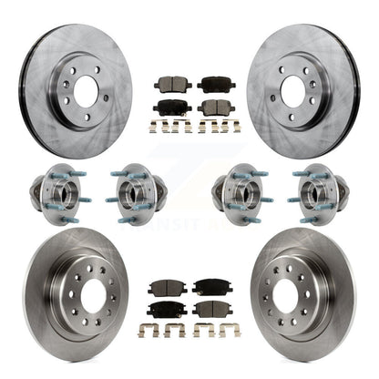 Kit de plaquettes de Rotor de frein à disque, roulement de moyeu avant et arrière (10 pièces) pour Chevrolet Equinox GM