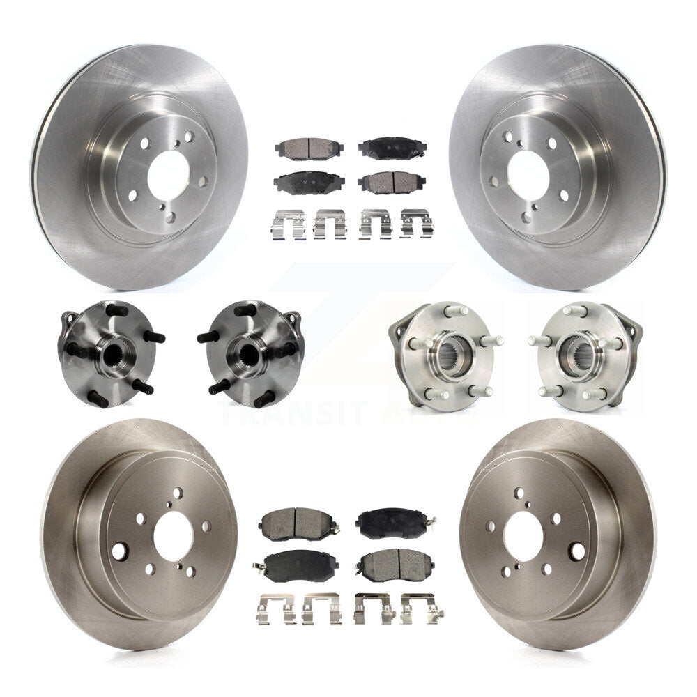 Kit de rotors et plaquettes de frein à disque, roulements de moyeu avant et arrière (10 pièces) pour Subaru Imprez