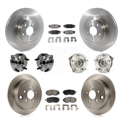 Kit de rotors et plaquettes de frein à disque, roulements de moyeu avant et arrière (10 pièces) pour Subaru Imprez