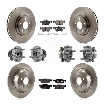 Kit de rotors et plaquettes de frein, roulement de moyeu avant et arrière (10 pièces) pour Lincoln Continental FW