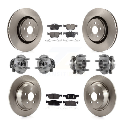 Kit de rotors et plaquettes de frein, roulement de moyeu avant et arrière (10 pièces) pour Lincoln Continental FW