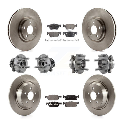Kit de rotors et plaquettes de frein avec roulement de moyeu avant et arrière (10 pièces) pour Ford Edge FW 2015 – 2018