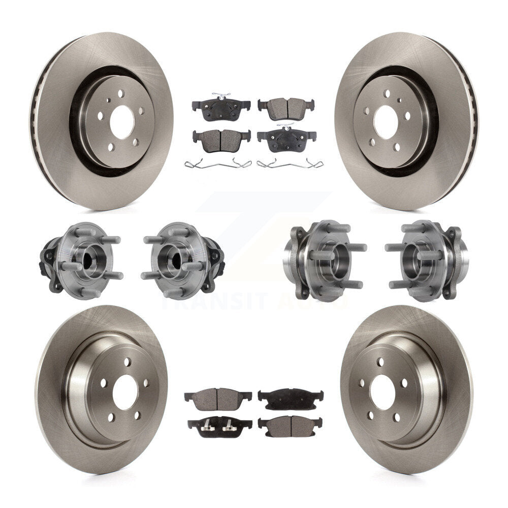 Kit de plaquettes de Rotor de frein, roulement de moyeu avant et arrière (10 pièces) pour Ford Edge Lincoln Nautilu
