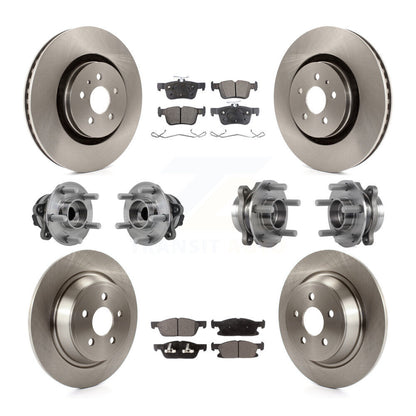 Kit de plaquettes de Rotor de frein, roulement de moyeu avant et arrière (10 pièces) pour Ford Edge Lincoln Nautilu