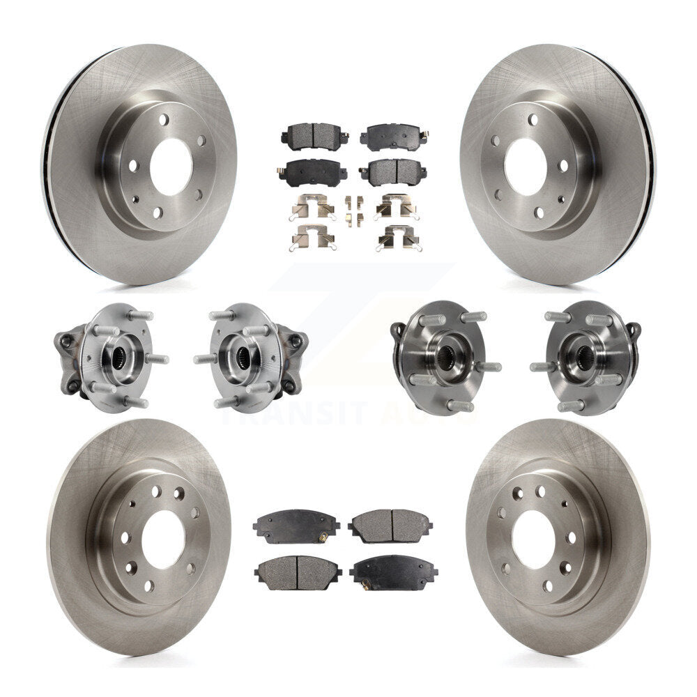 Kit de rotor et de plaquettes de frein avec roulement de moyeu avant et arrière (10 pièces) pour Mazda CX-3 AW 2016 – 2018