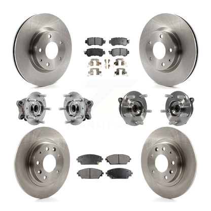 Kit de rotor et de plaquettes de frein avec roulement de moyeu avant et arrière (10 pièces) pour Mazda CX-3 AW 2016 – 2018