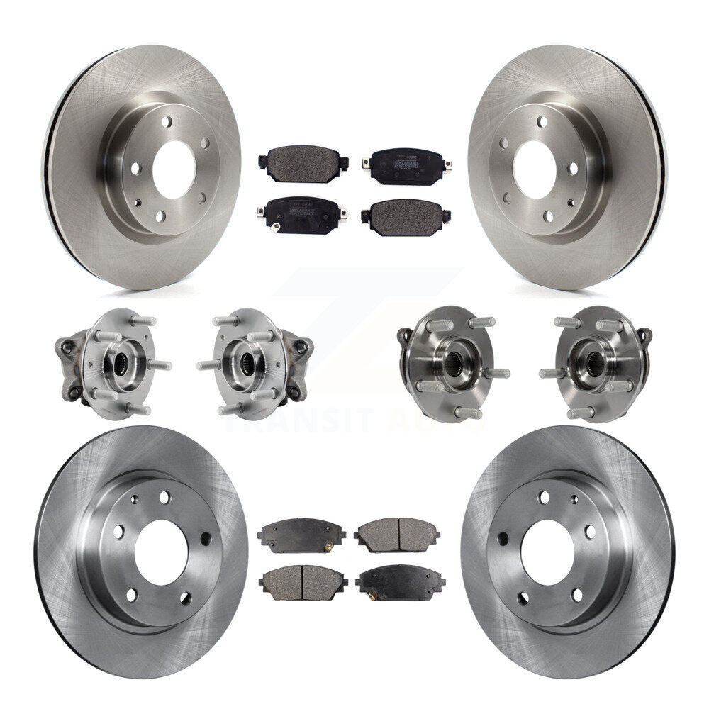Kit de rotor et de plaquettes de frein avec roulement de moyeu avant et arrière (10 pièces) pour Mazda CX-3 AW 2019 – 2021