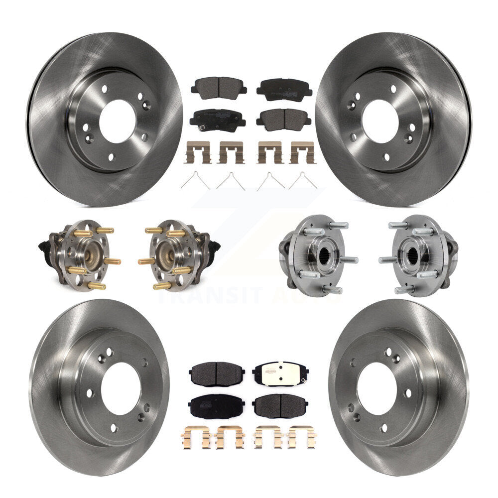 Kit de rotor et de plaquettes de frein à disque, ensemble de roulements de moyeu avant et arrière (10 pièces) pour Kia Sou