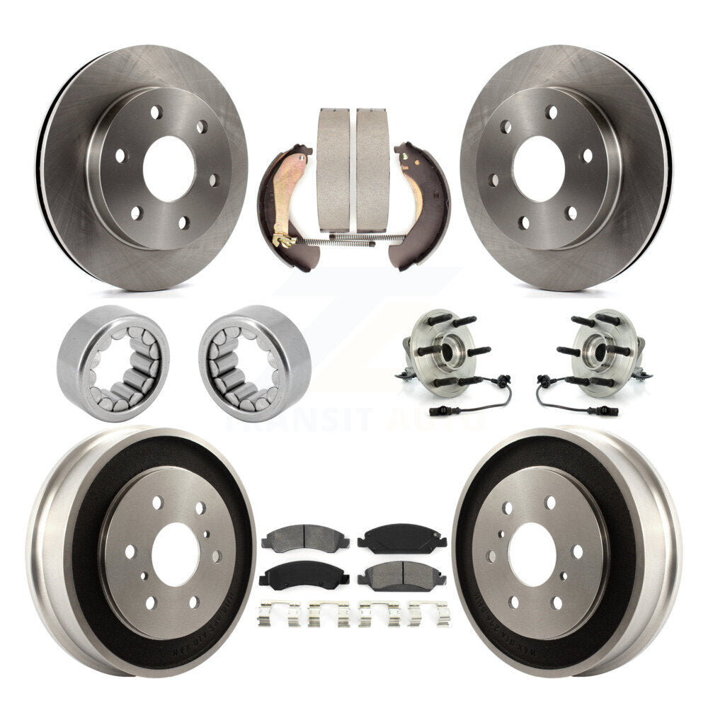 Kit de patins de rotor de frein à disque, roulement de moyeu avant et arrière (10 pièces) pour GMC Sierra 150