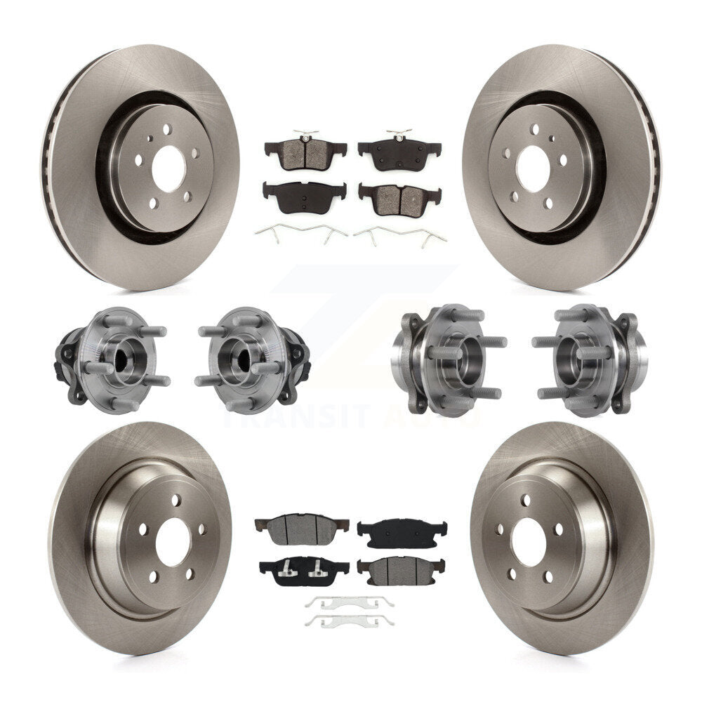 Kit de plaquettes de Rotor de frein, roulement de moyeu avant et arrière (10 pièces) pour Ford Edge Lincoln Nautilu